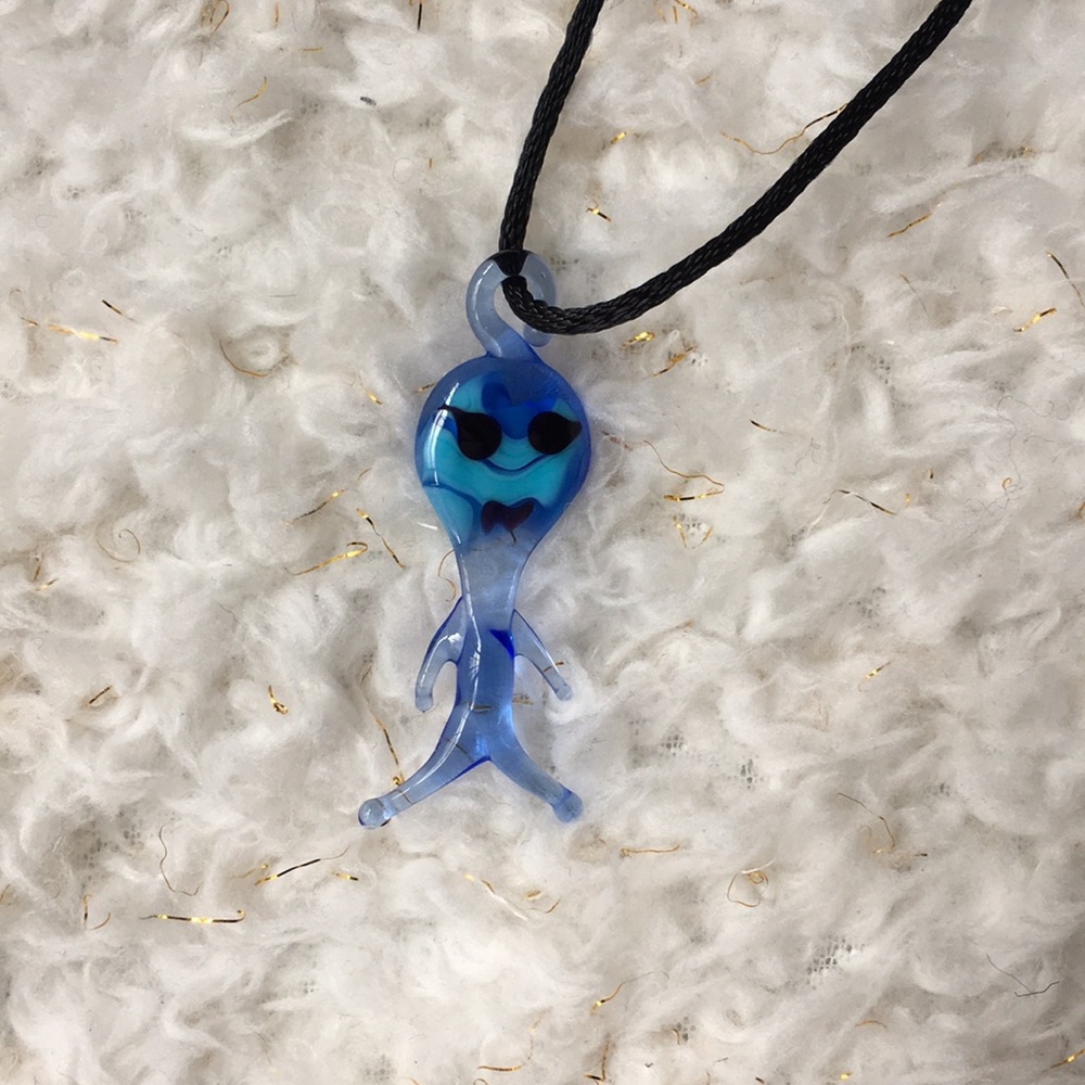 “Cool dude” stained glass pendant